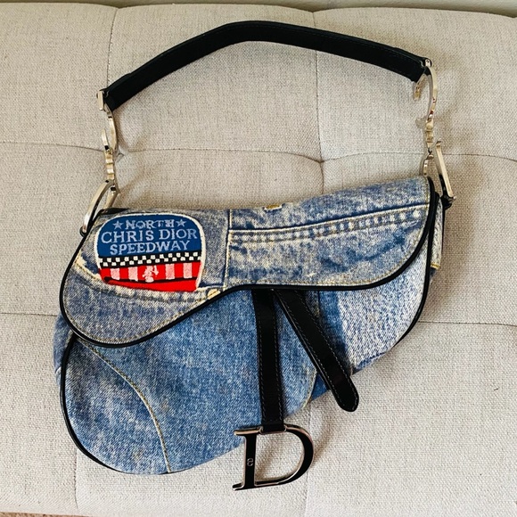 DIOR Limited Edition Speedway Denim Saddle Bag - Picture 8 of 17